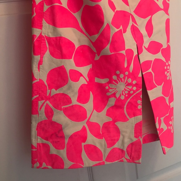 J Crew Leather skirt in Hibiscus Floral, size 00 - Picture 5 of 6